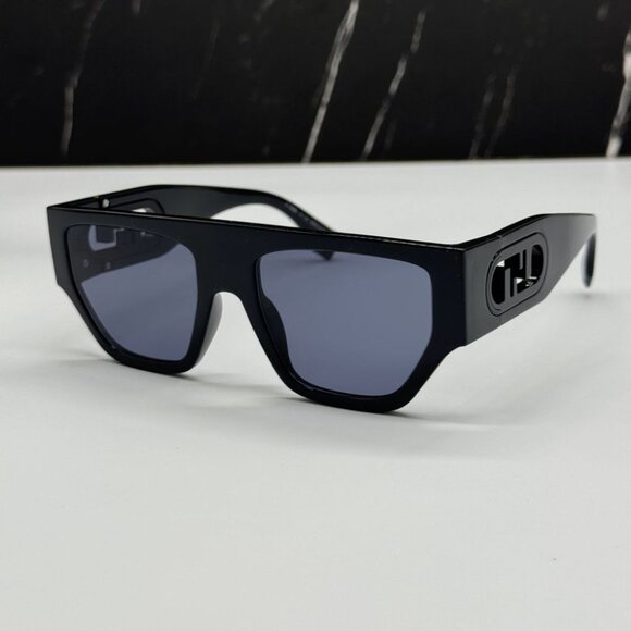 NEW FE40108U 01V FENDI SUNGLASSES SHINY BLACK UNISEX EYEWEAR FENDI main image 6